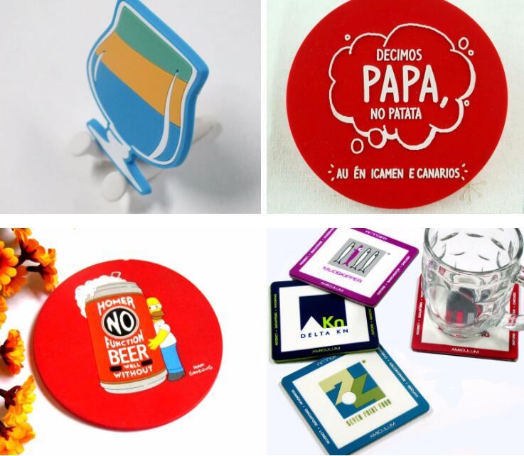 Gift 3D Soft PVC Silicone Coasters For Drinks