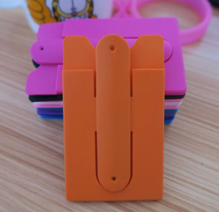 2D Silicone Mobile Wallet Holder Card Cases Wallet