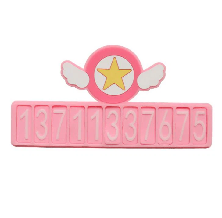 Lluminós bonic PVC goma matrícula de telèfon de cotxes