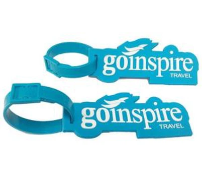 Logotip en relleu Soft Pvc Travel Bag Etiquetes d'equipatge