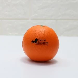 Bola d'estrès de forma taronja