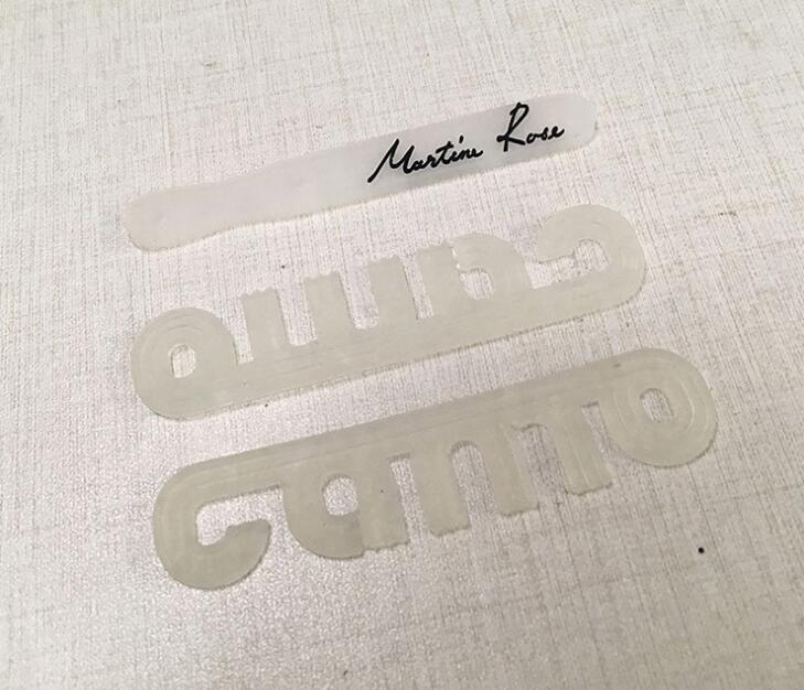 Transparent Trademark Clothing Embossed Pvc Badges
