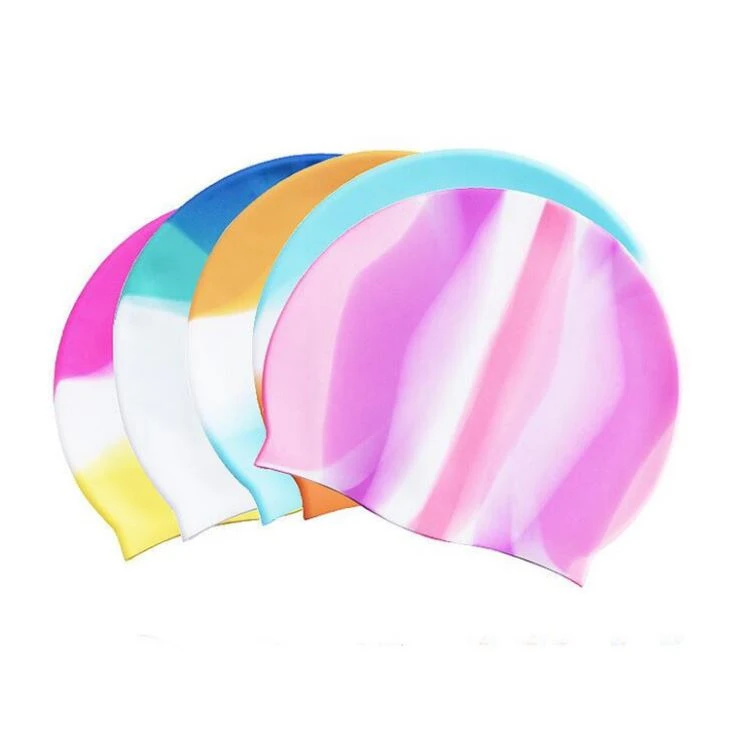 Print Silicone Waterproof Seamless Swim Cap