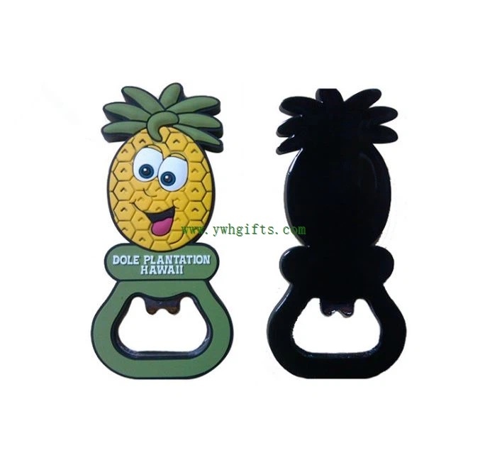 Soft Pvc 3D Beer Bottle Openner Rubber KeyChain Openner