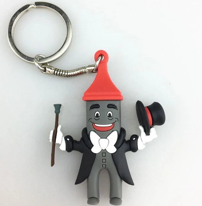 Soft Plastic PVC Key Chains Key Figure Silicone Key Holder