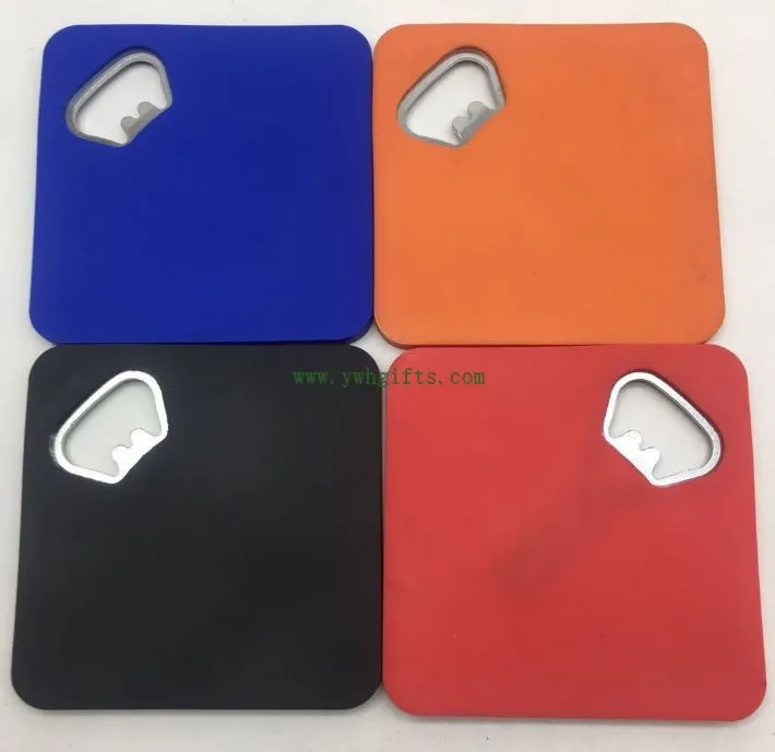Square Anti-Slip Silicone Bottle Opener PVC Beer Bottle Opener