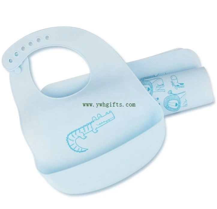 Waterproof Fabric Silicone Baby BPA Free Silicone Rubber Bib Oem